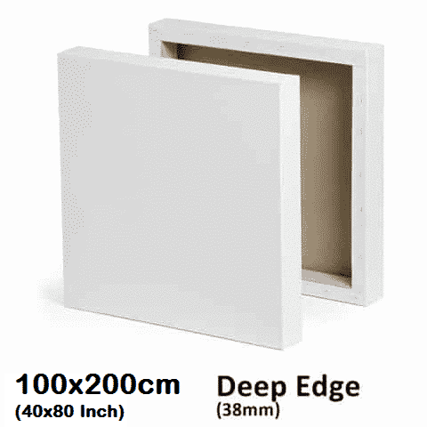 100x200cm/40x80” Inch Deep Edge Blank Stretched Canvas
