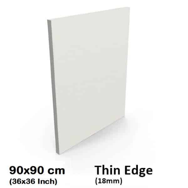 90x90cm/36x36” Inch Blank Thin Edge Stretched Canvas